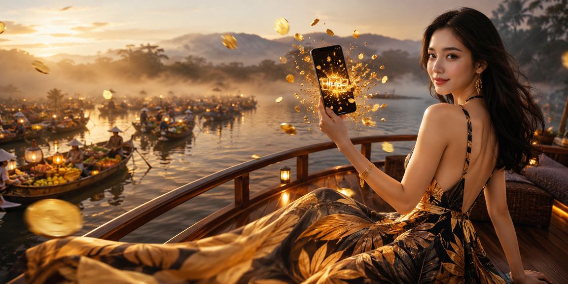Cô gái Đà Lạt chơi slot game trên điện thoại trong không khí se lạnh